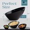 Posh Setting - Black Plastic Serving Bowls for Party - Angled, Disposable, Chip & Candy Bowls - 20 OZ, 5 Pack